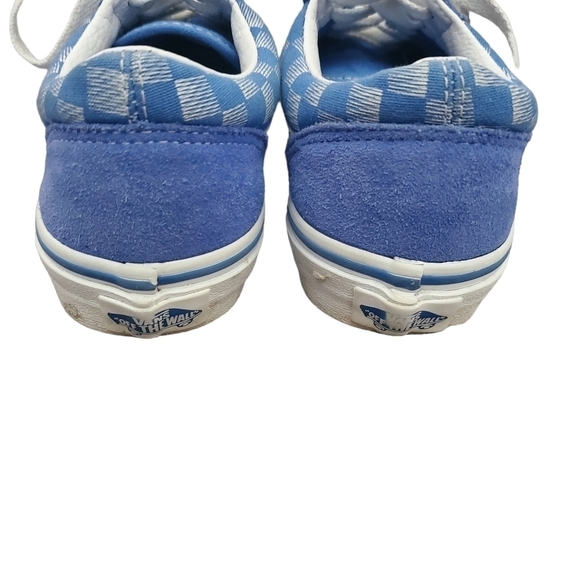 VANS Old Skool Checkerboard Blue/White Sneakers Sz 3 - Picture 5 of 8
